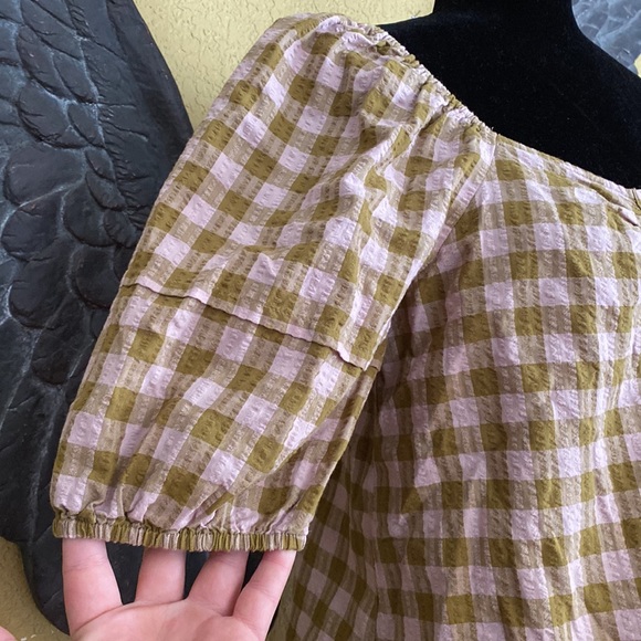 Universal Threads Oversized Plaid Cropped Top - Picture 3 of 8